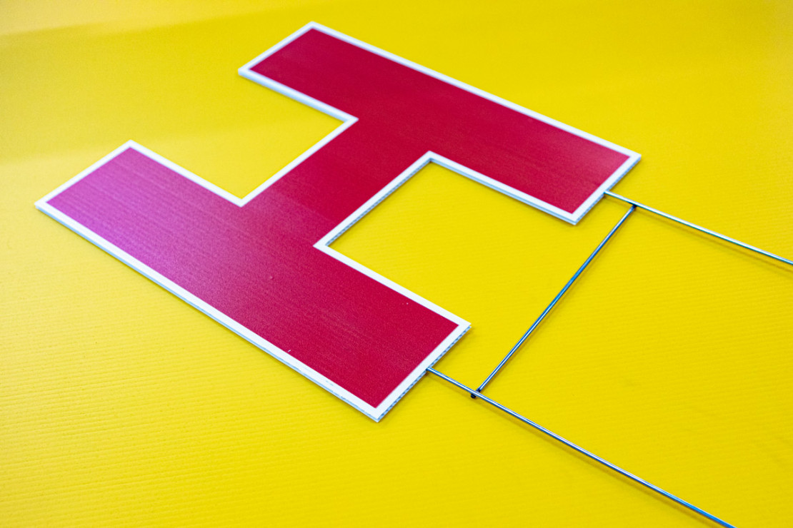 Heroes Work Here Corrugated Plastic Letter Signs